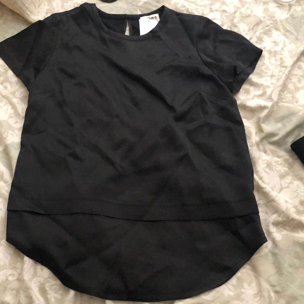 Black tiered blouse